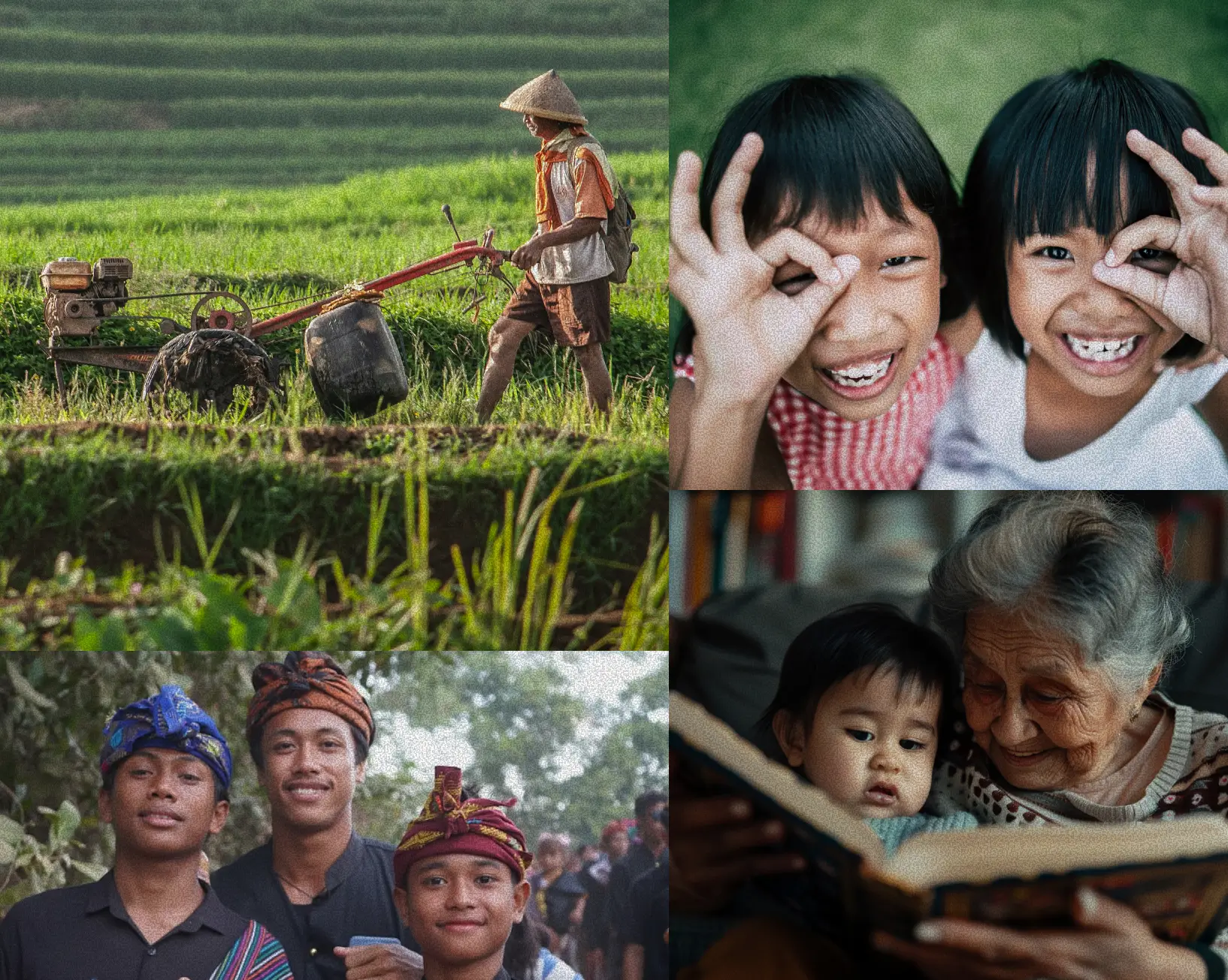 Kolase kegiatan masyarakat Indonesia